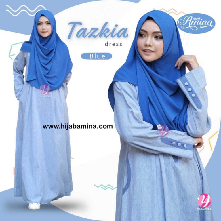 TAZKIA DRESS-BLUE