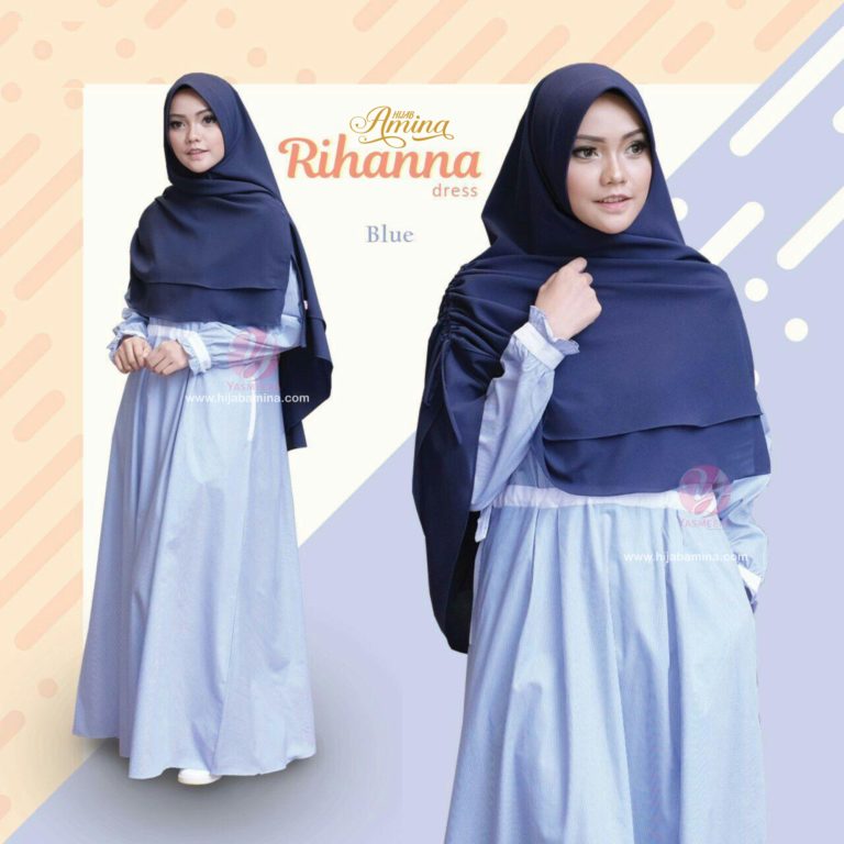 RIHANNA DRESS-BLUE