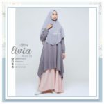 Livia Dress Old Grey – Faded Pink