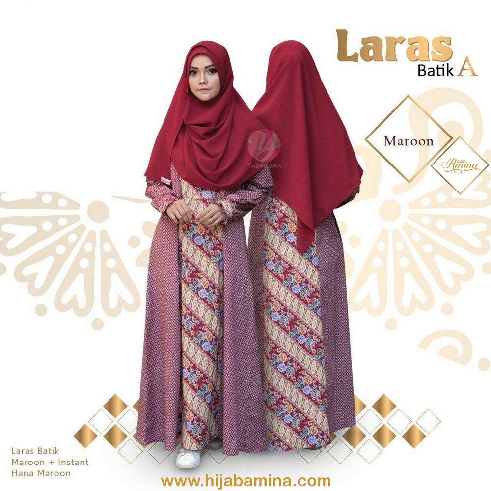 LARAS DRESS A MAROON HIJAB AMINA 1 - HijabAmina.com