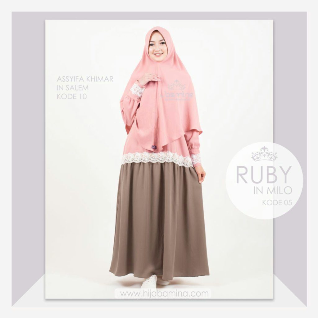 RUBY DRESS KODE 05 MILO HijabAmina com