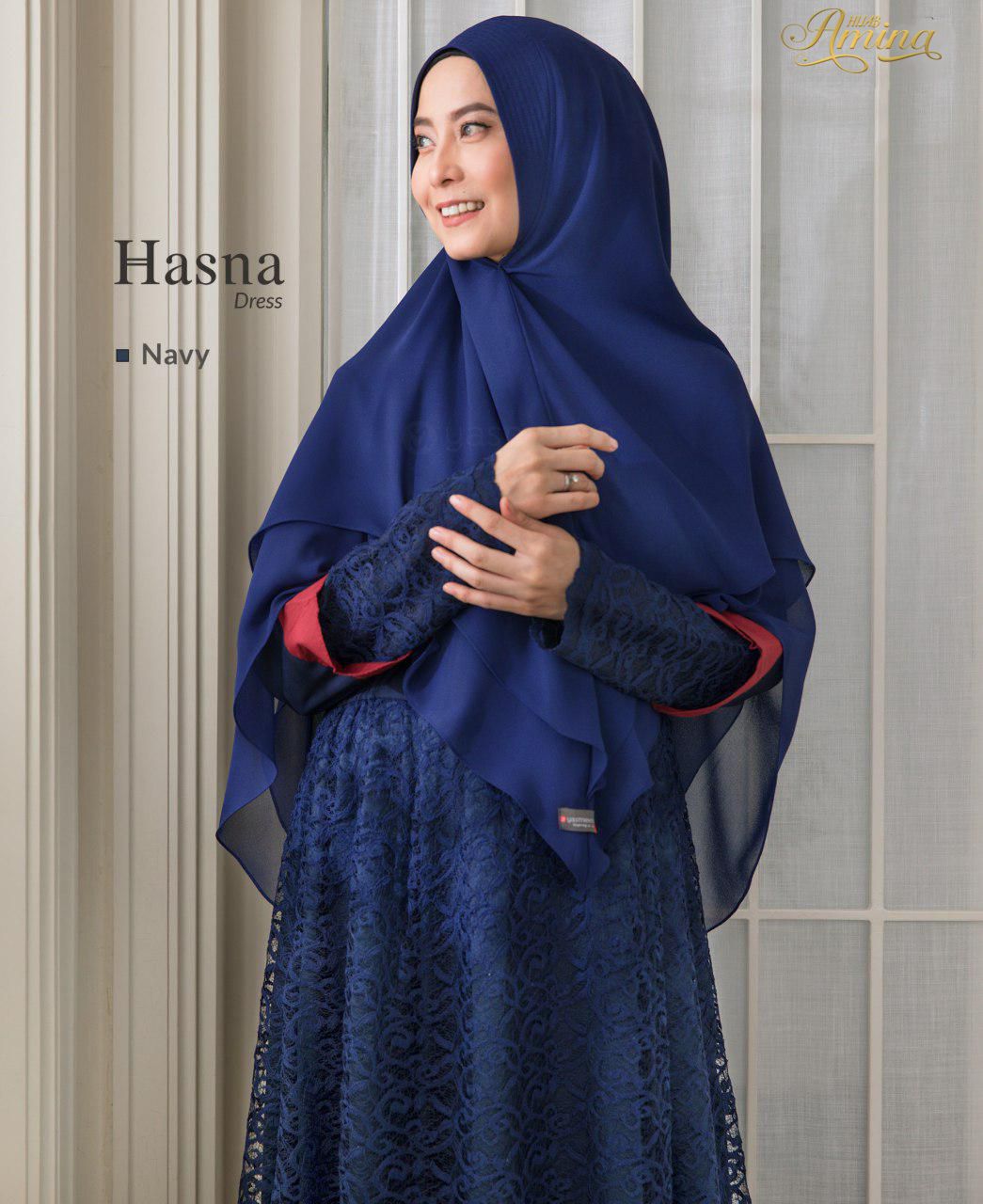 Hasna Dress – Navy